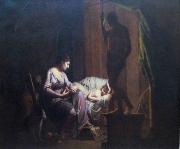 Joseph wright of derby Penelope Unravelling Her Web Sweden oil painting artist